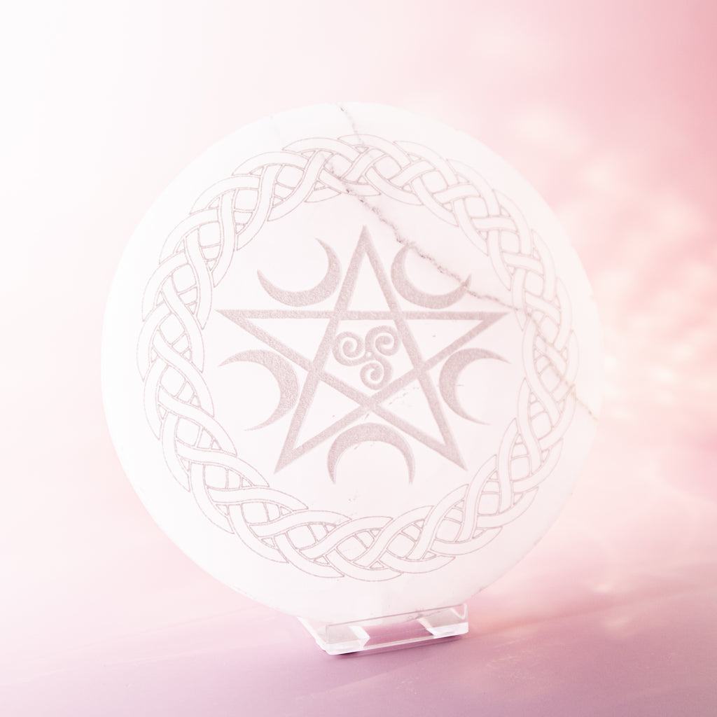 Selenite - Pentacle Charging Plate