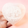 Selenite Heart Tree of Life -9cm