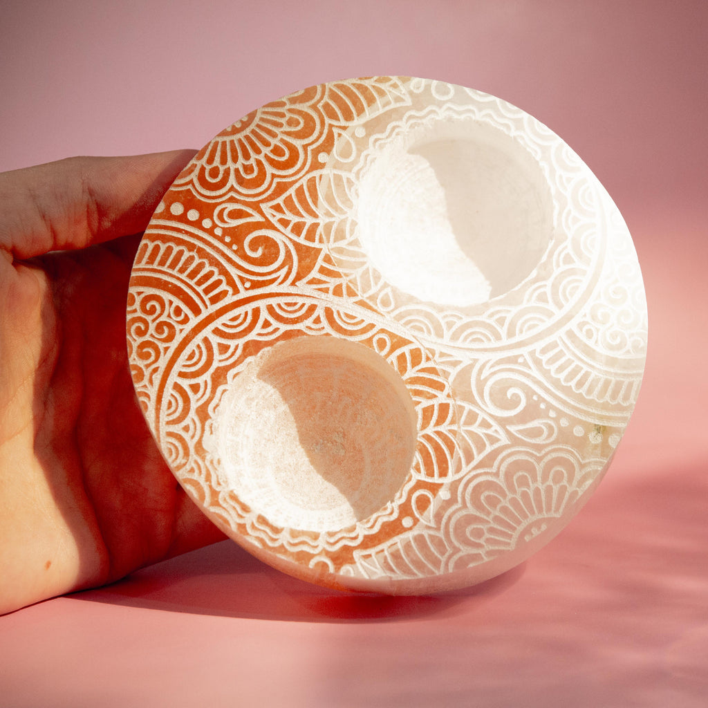 Selenite CandleHolder - 11cm/582g