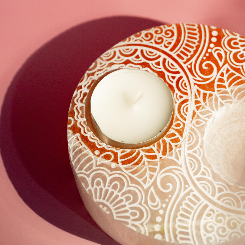 Selenite CandleHolder - 11cm/582g