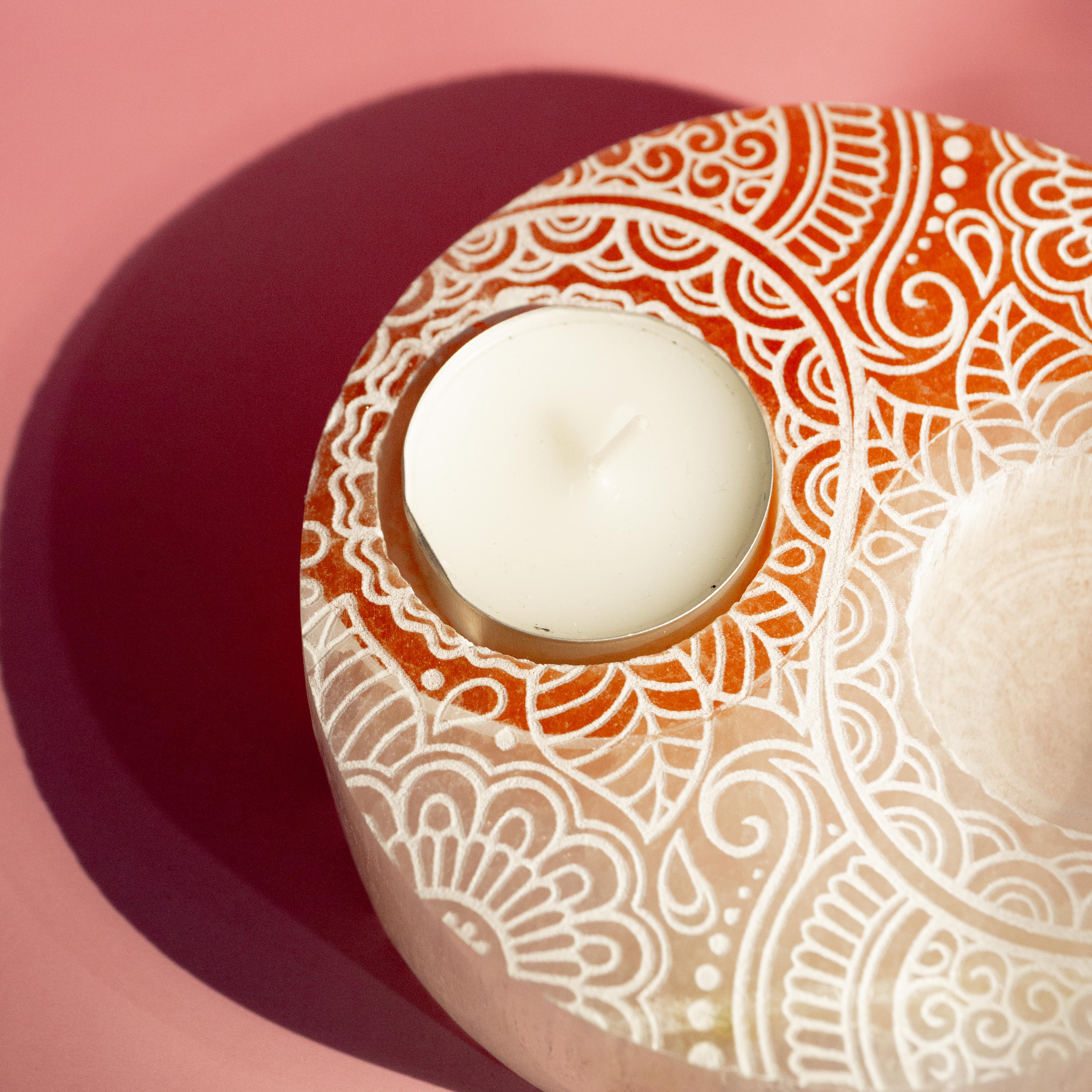 Selenite CandleHolder - 11cm/582g