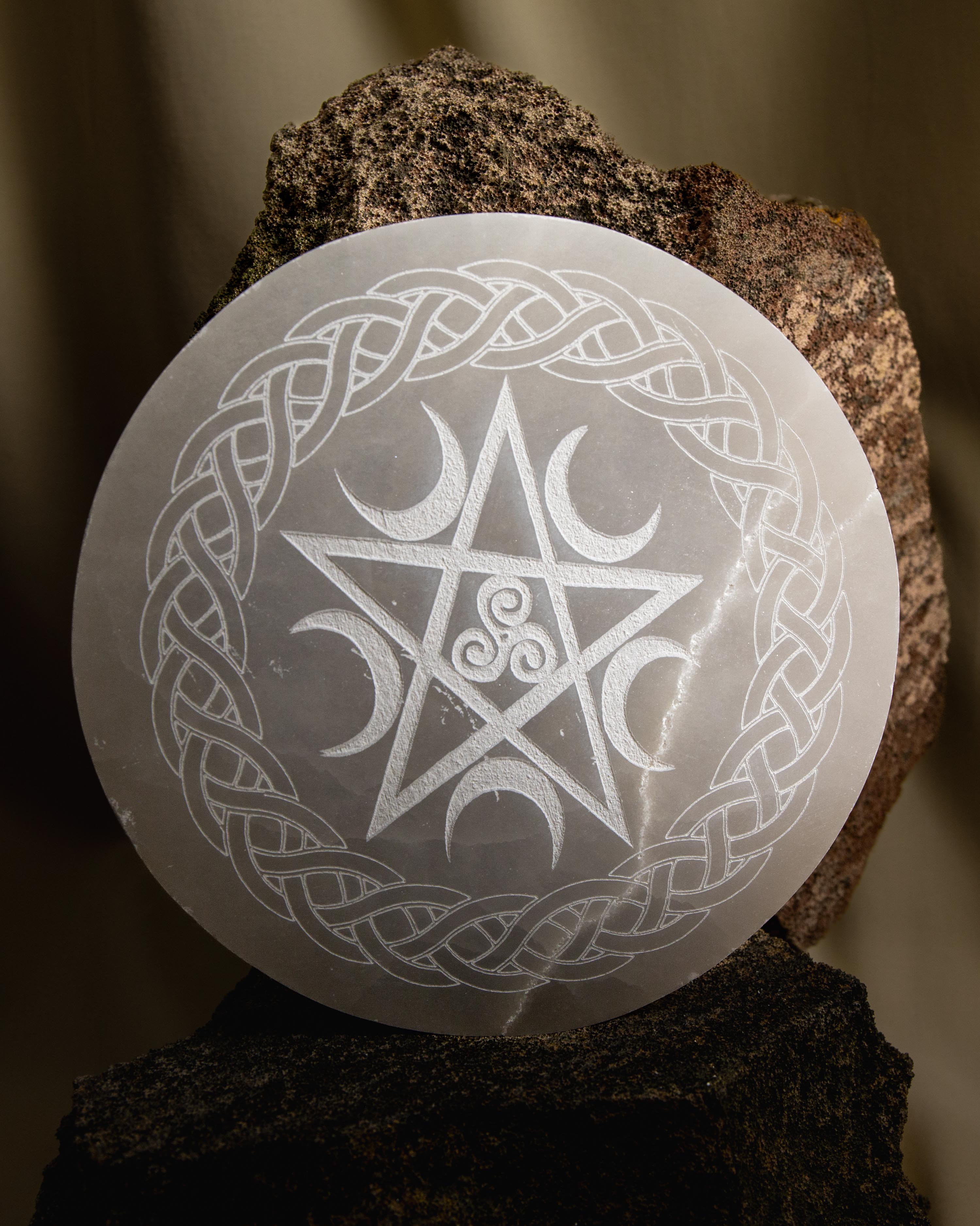 Selenite - Pentacle Charging Plate