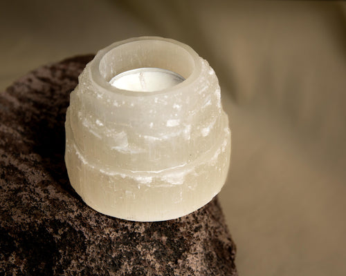 Selenite – Candle Holder