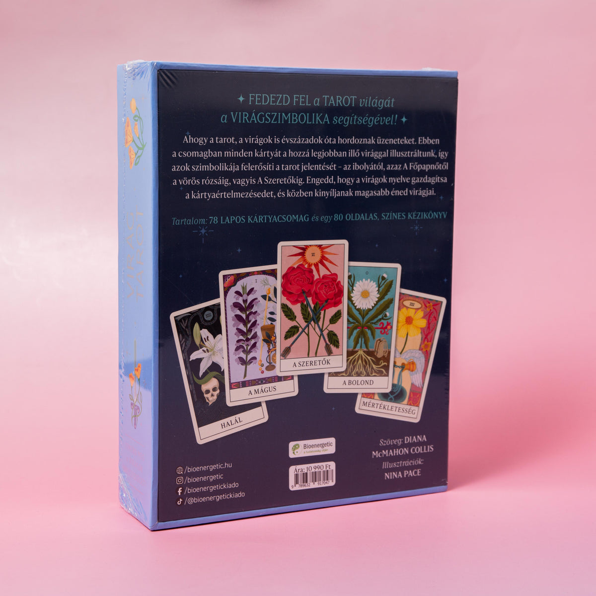 Virág Tarot – 78 lapos tarot-kártyacsomag és színes kézikönyv
