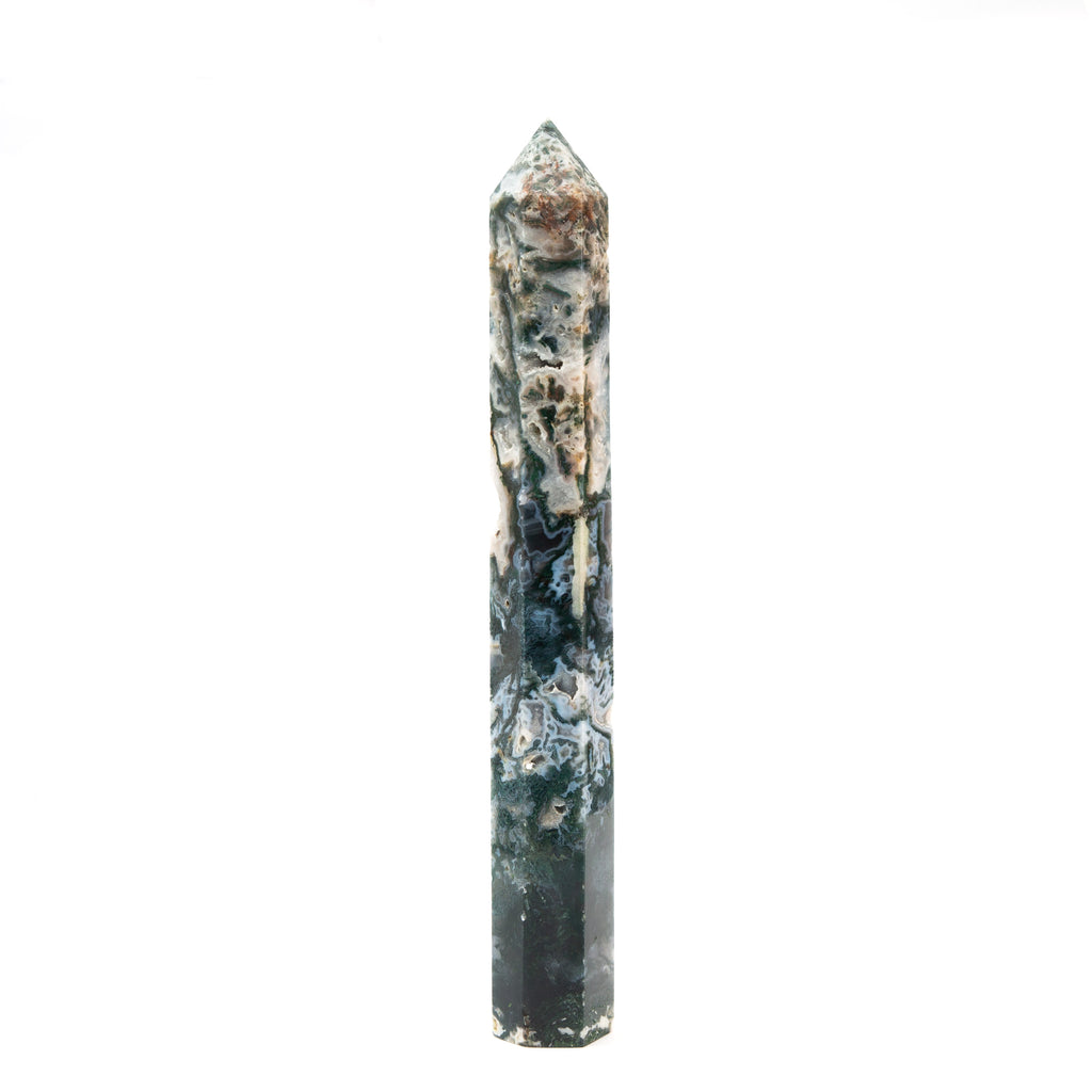 Moss Agate Tower- 34cm / 998g