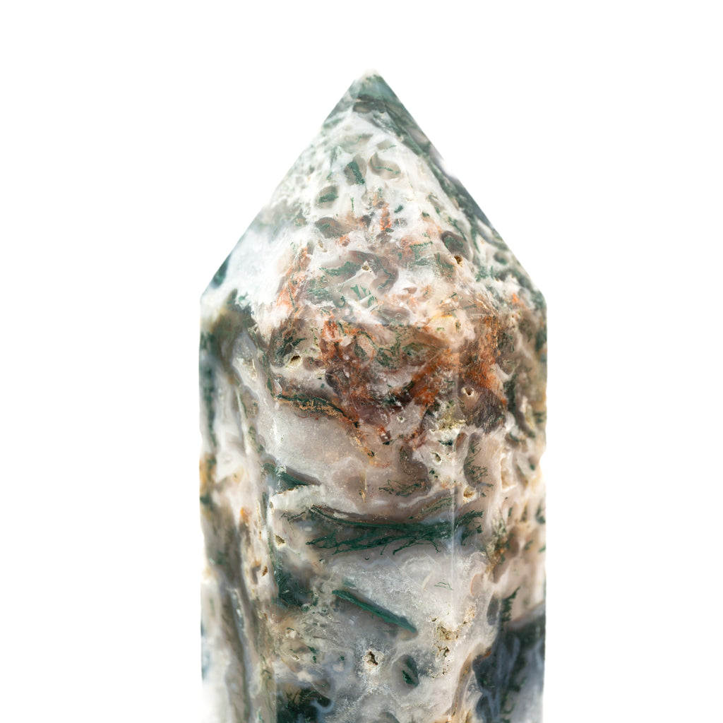 Moss Agate Tower- 34cm / 998g
