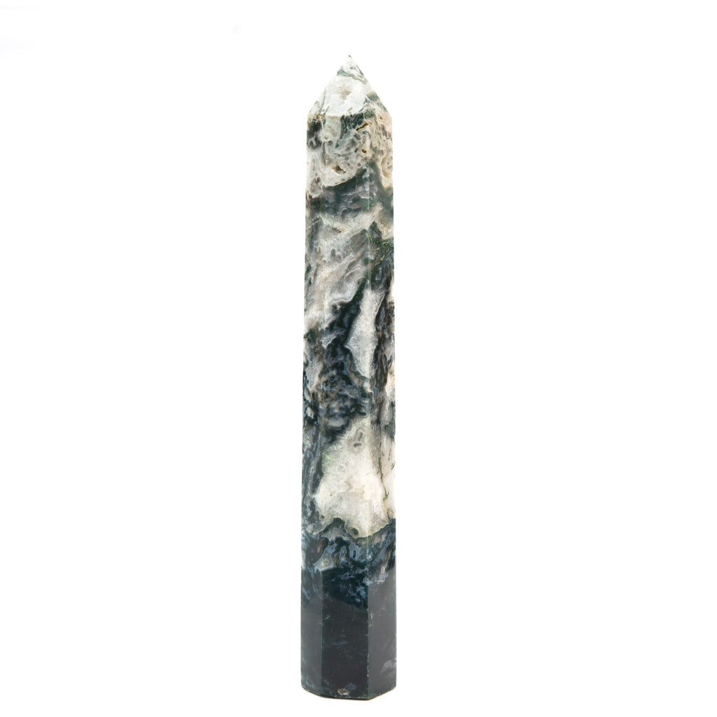 Moss Agate Tower- 33cm / 1.1kg