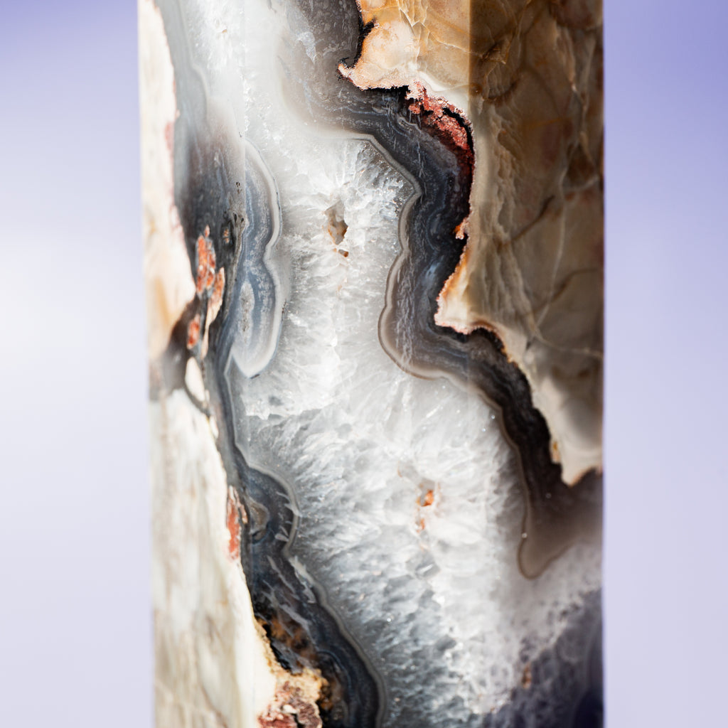 Vulkáni achát torony - 39 cm/2 kg