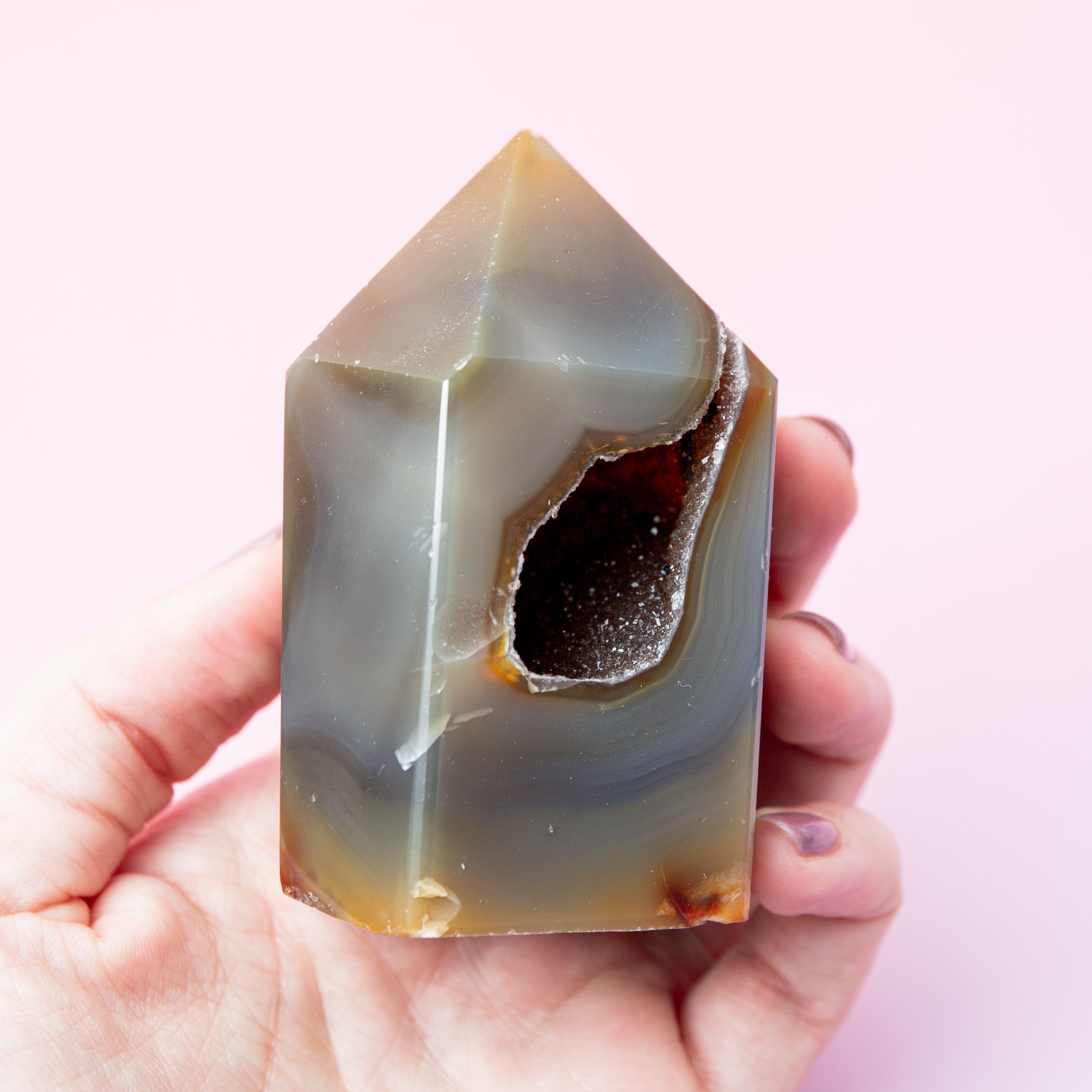 Agate Tower Brazil - 8cm (045F)