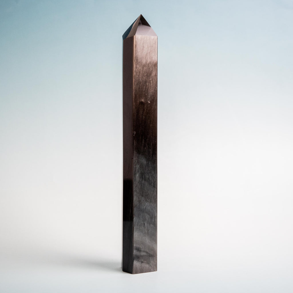 Silver Obsidian Tower - 674g/27.5cm