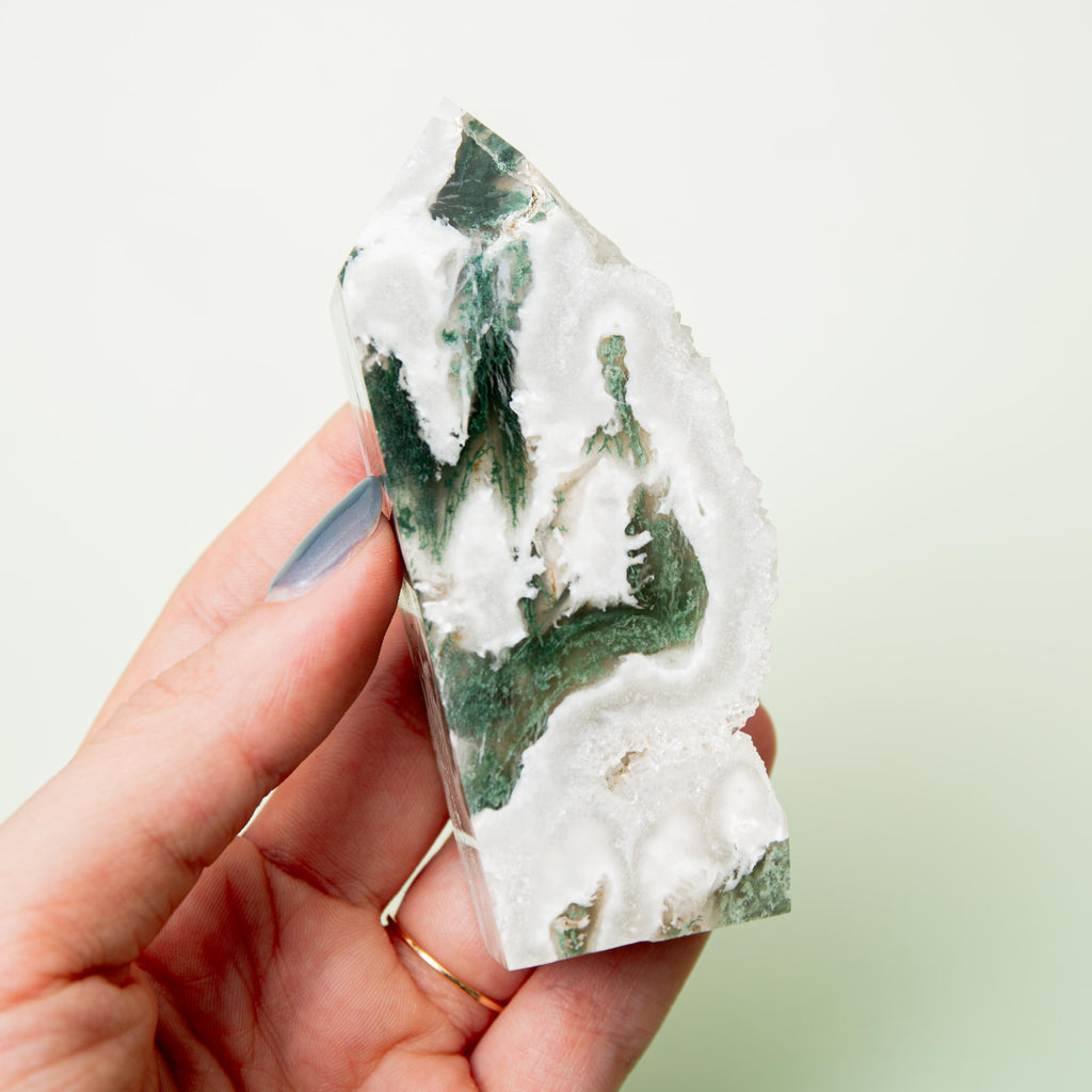Tree Agate Druzy Tower - 151g/9cm (A)