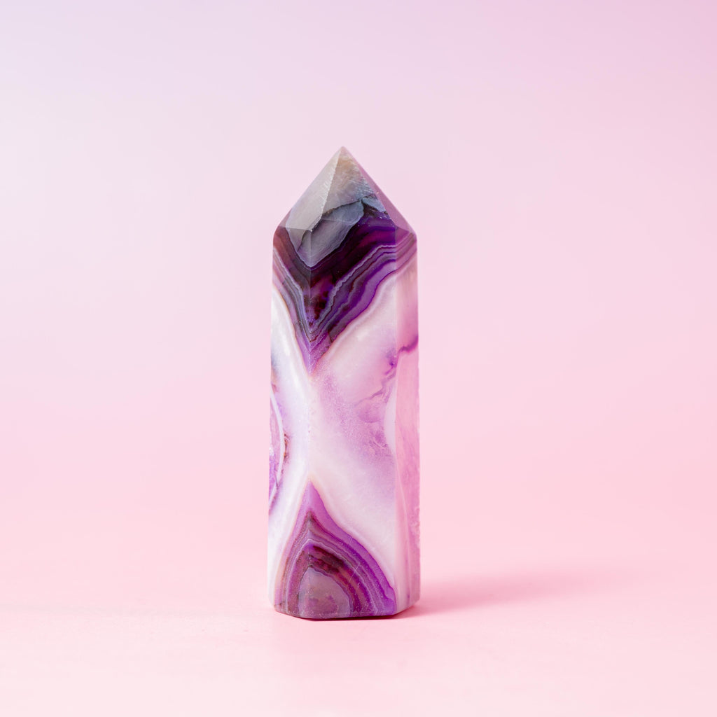 Agate (colored) Tower - 54g/7cm (A)