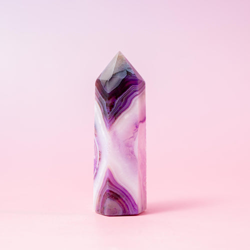 Agate (colored) Tower - 54g/7cm (A)