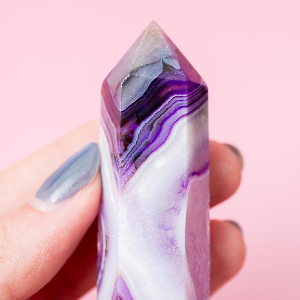 Agate (colored) Tower - 54g/7cm (A)