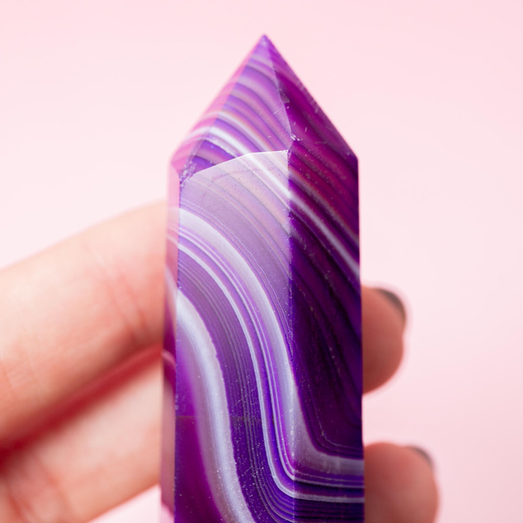 Agate (colored) Tower - 85g/7cm (E)