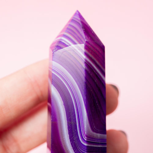 Agate (colored) Tower - 85g/7cm (E)