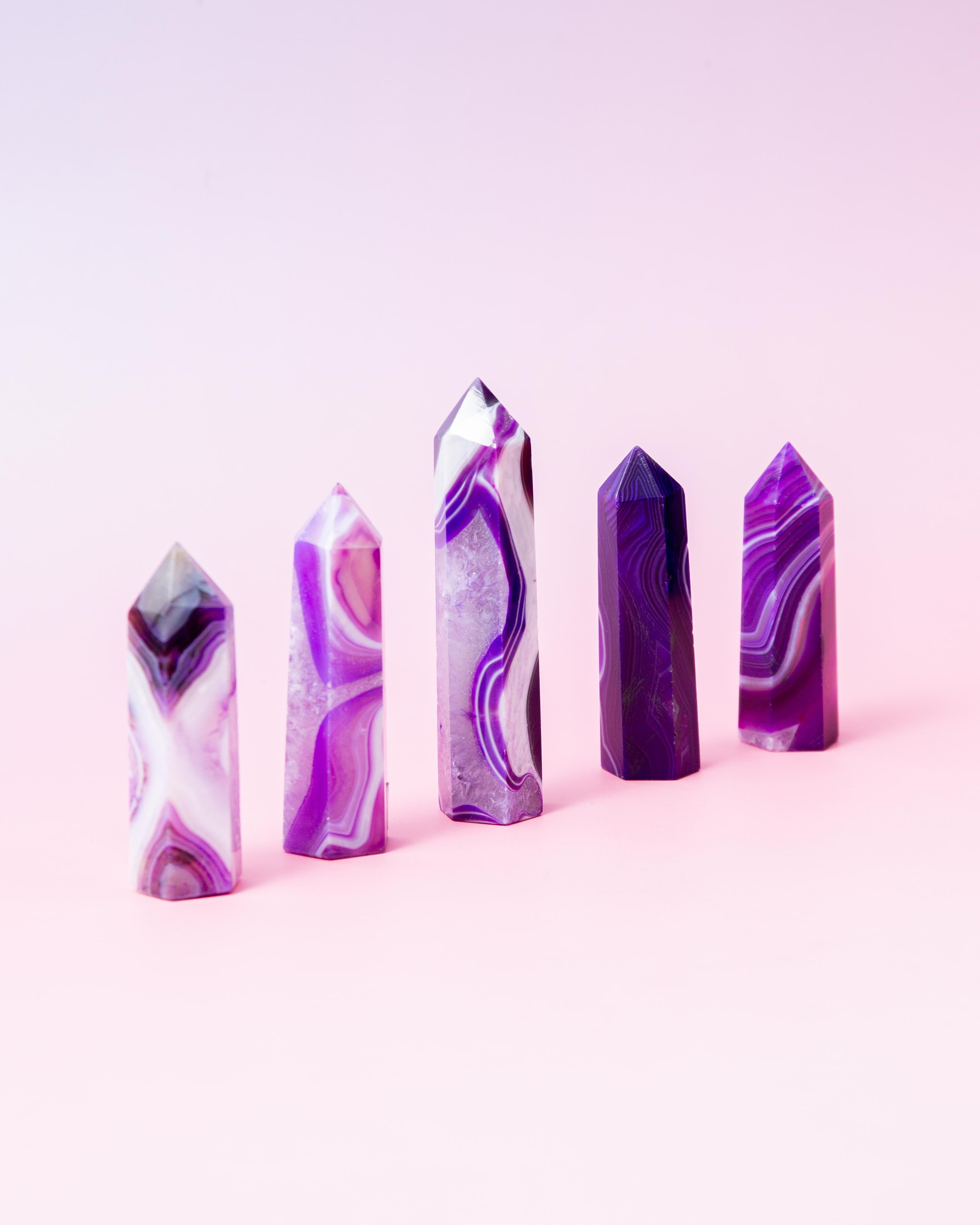 Agate (colored) Tower - 85g/7cm (E)
