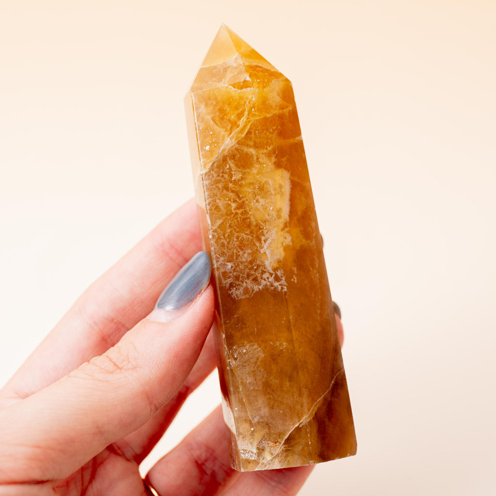 Yellow Fluorite Tower - 129g/10cm (A)