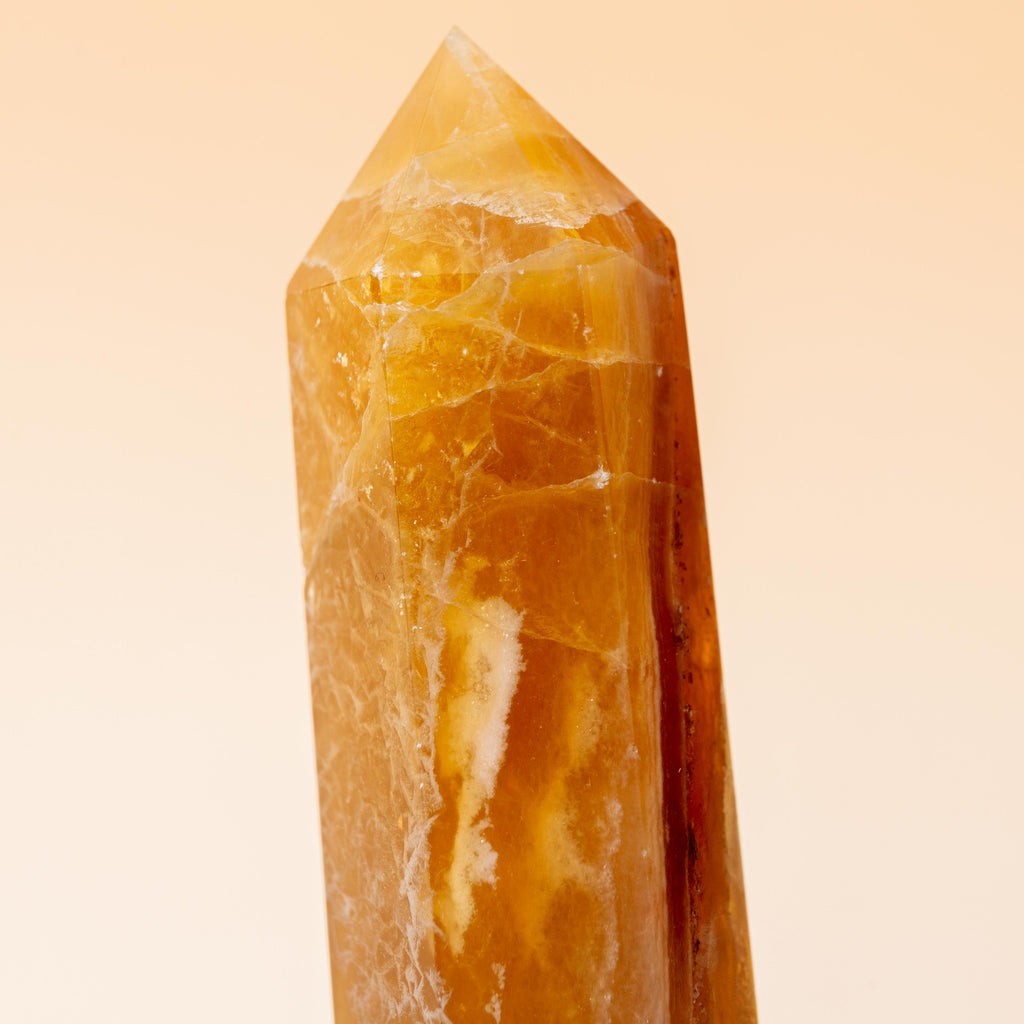 Yellow Fluorite Tower - 129g/10cm (A)