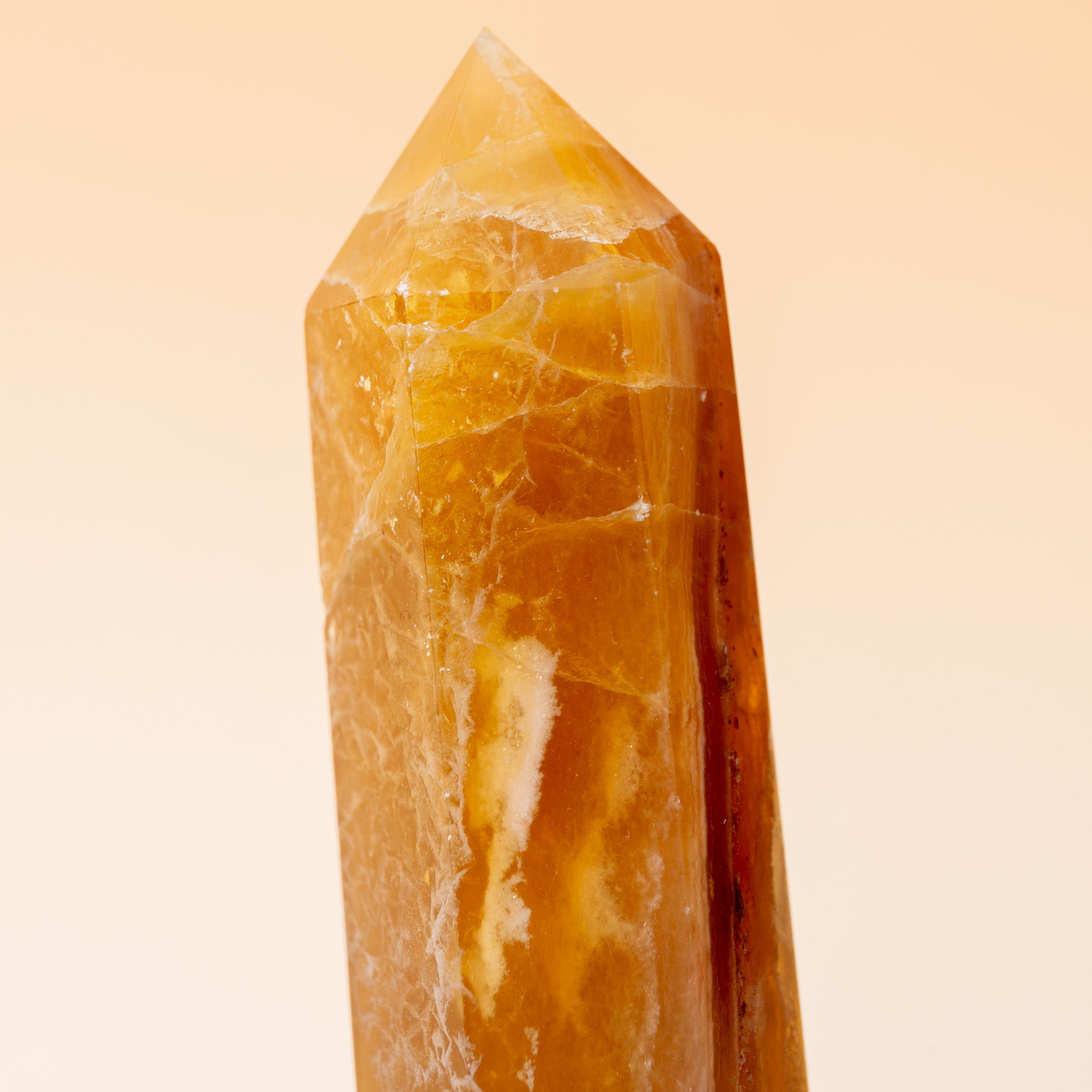 Yellow Fluorite Tower - 129g/10cm (A)