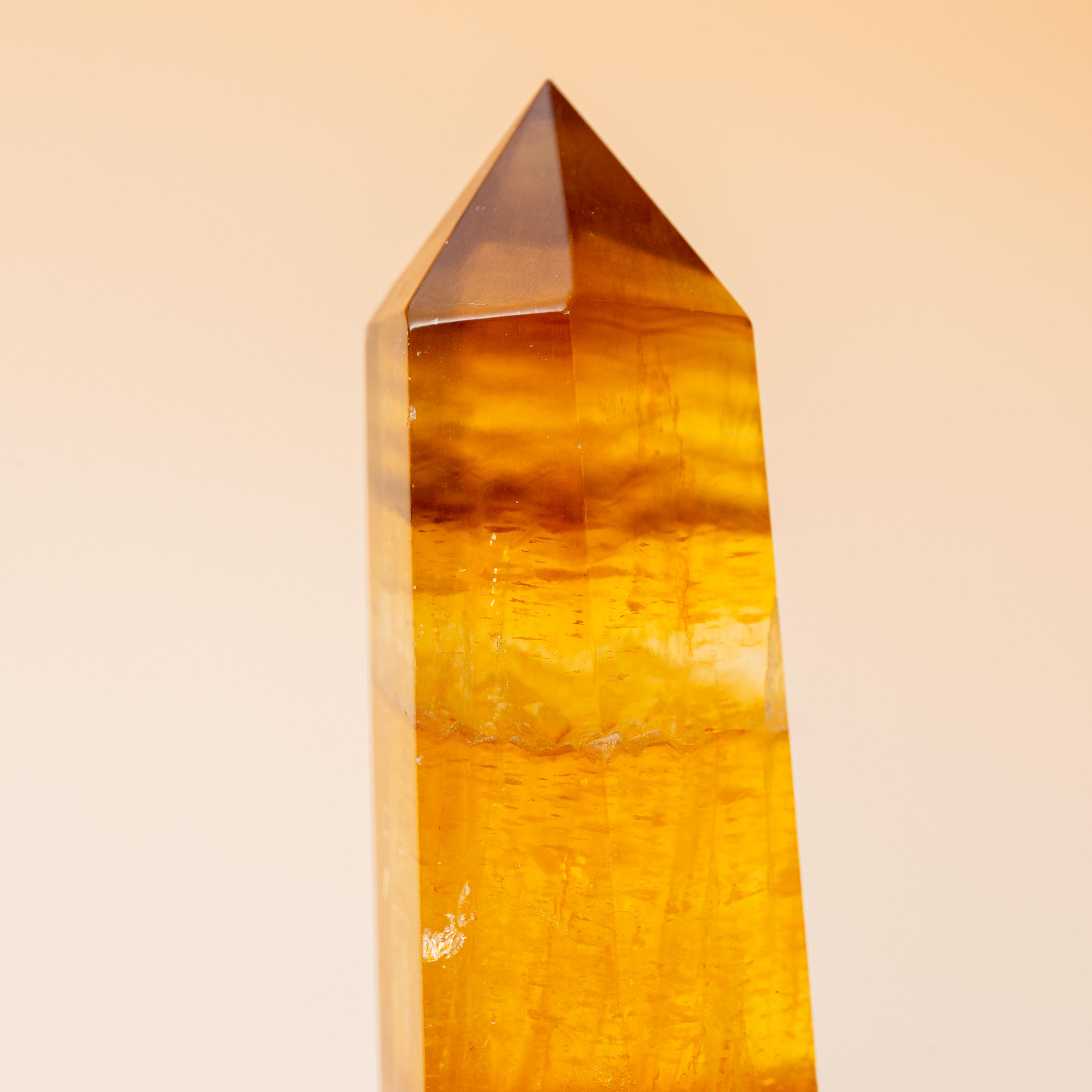 Yellow Fluorite Tower - 61g/7cm (B)