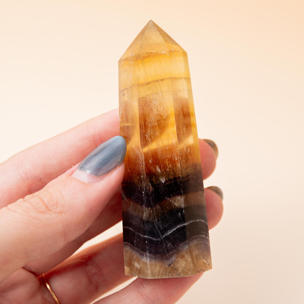 Yellow Fluorite Tower - 78g/8cm (D)