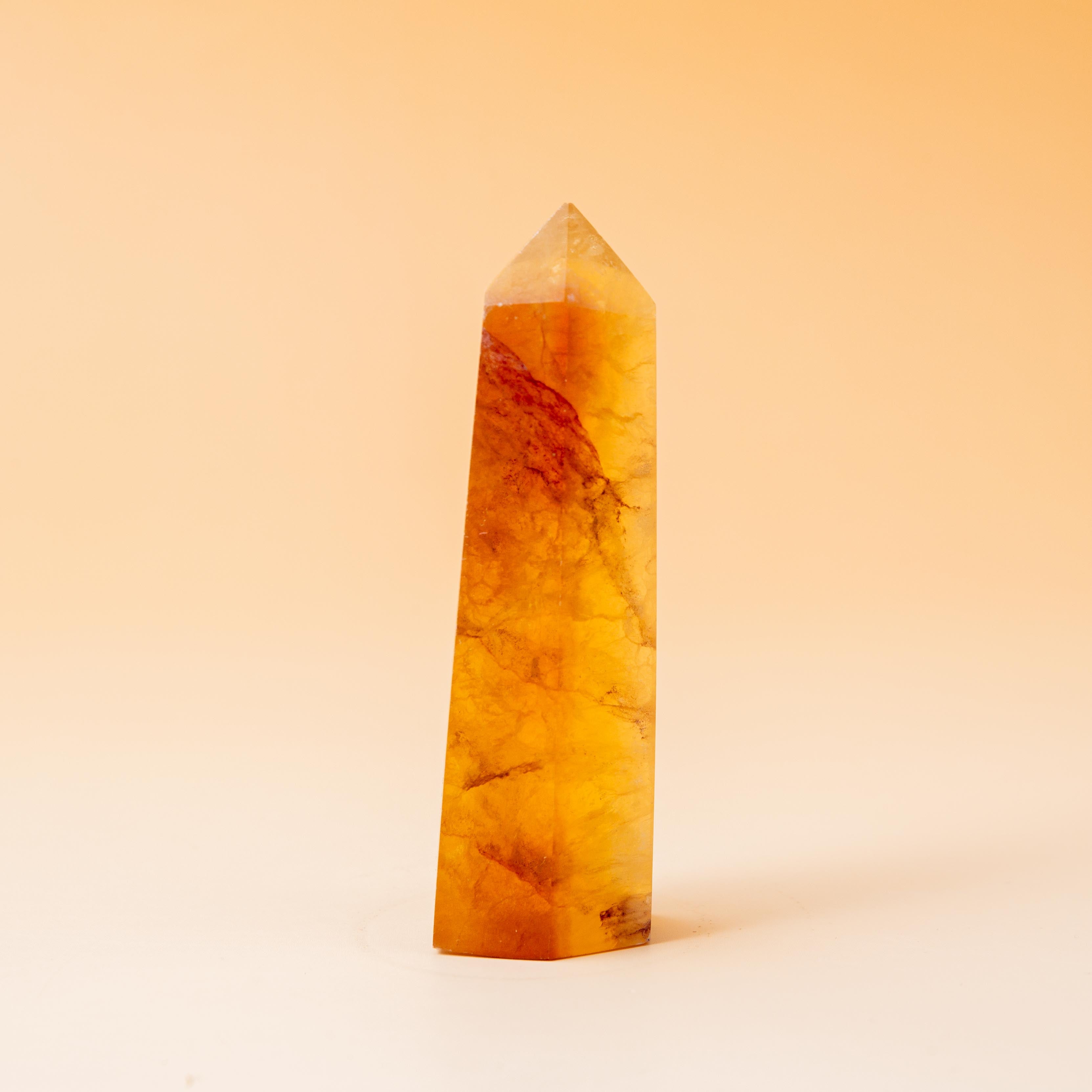 Yellow Fluorite Tower - 68g/7.5cm (E)