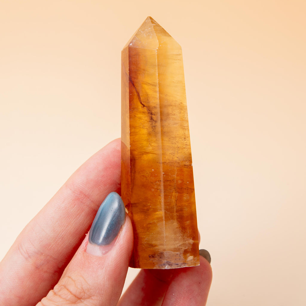 Yellow Fluorite Tower - 68g/7.5cm (E)