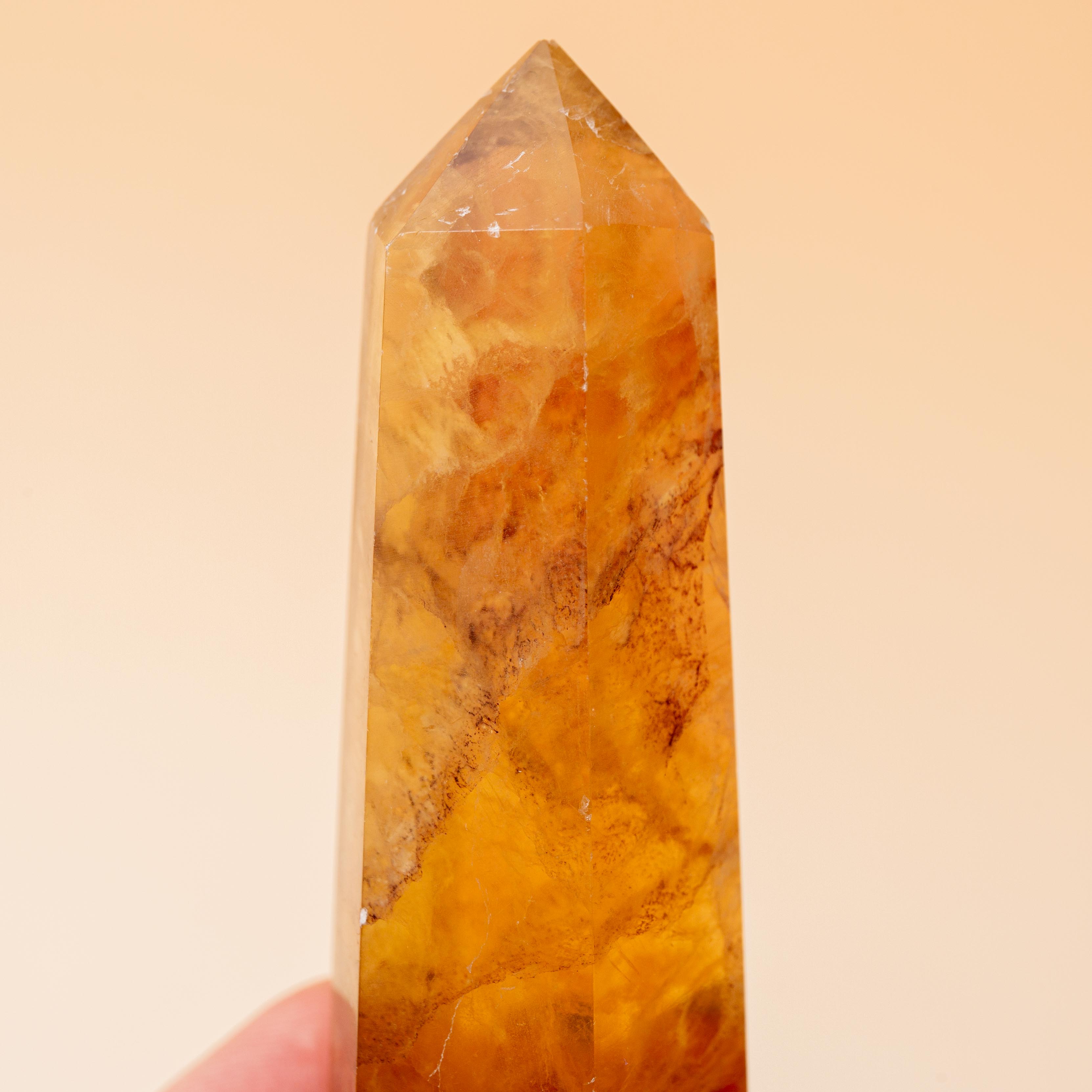 Yellow Fluorite Tower - 68g/7.5cm (E)