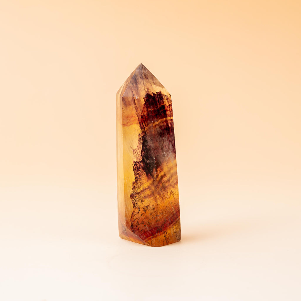 Yellow Fluorite Tower - 75g/7.5cm (F)