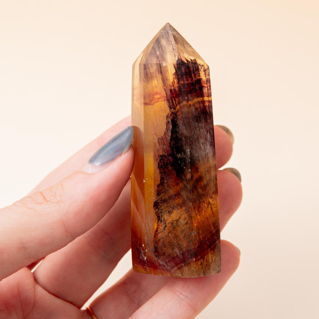 Yellow Fluorite Tower - 75g/7.5cm (F)