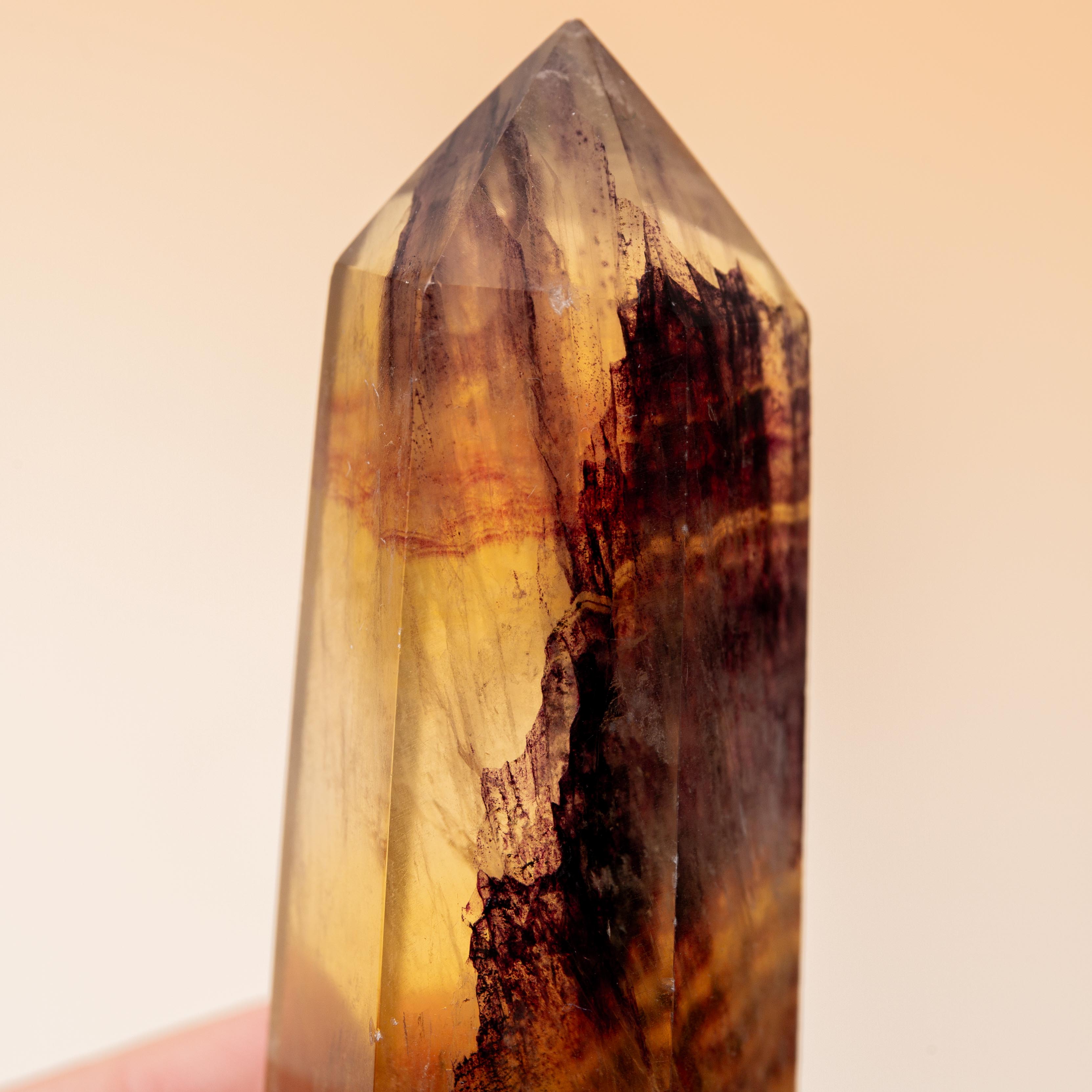 Yellow Fluorite Tower - 75g/7.5cm (F)
