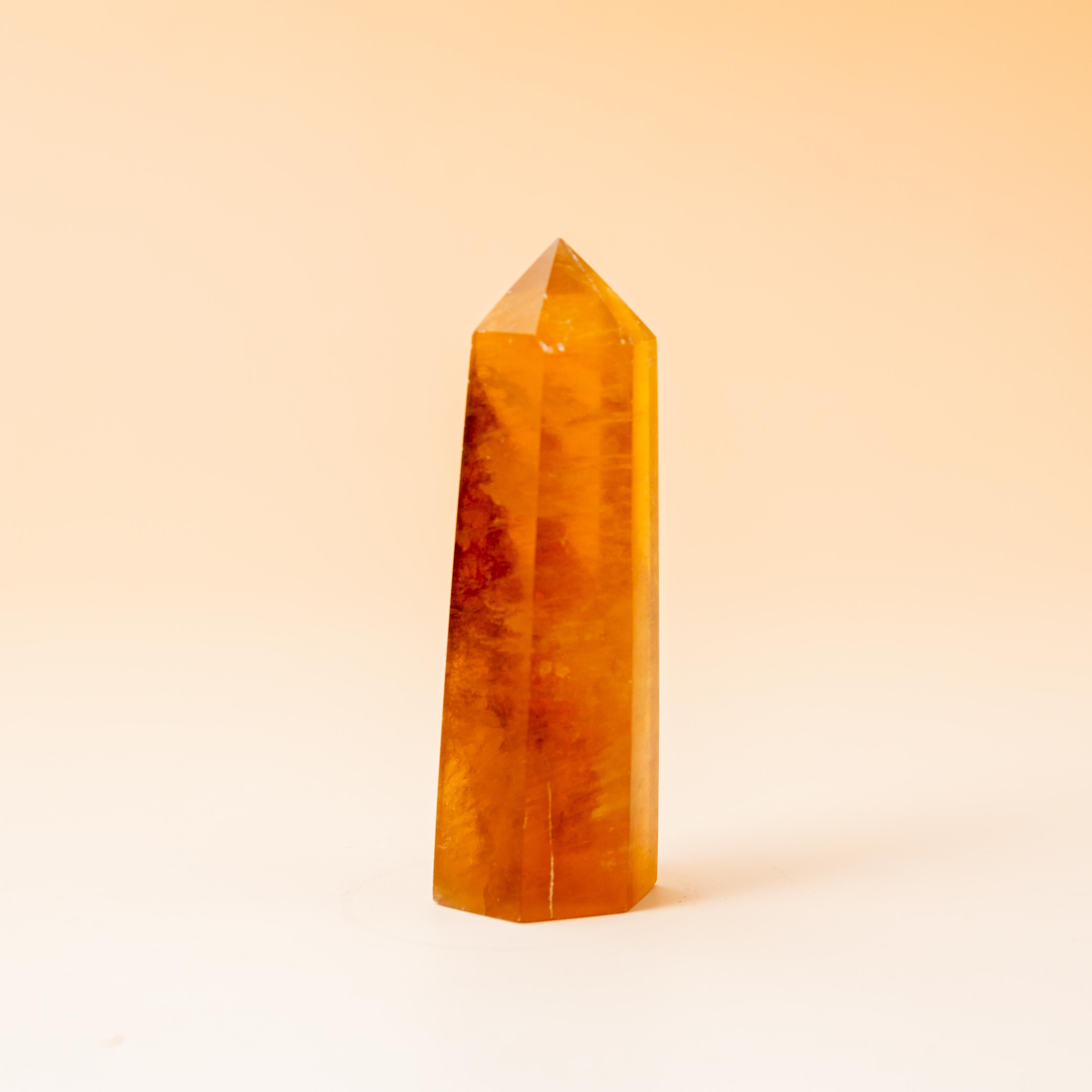 Yellow Fluorite Tower - 59g/7cm (G)