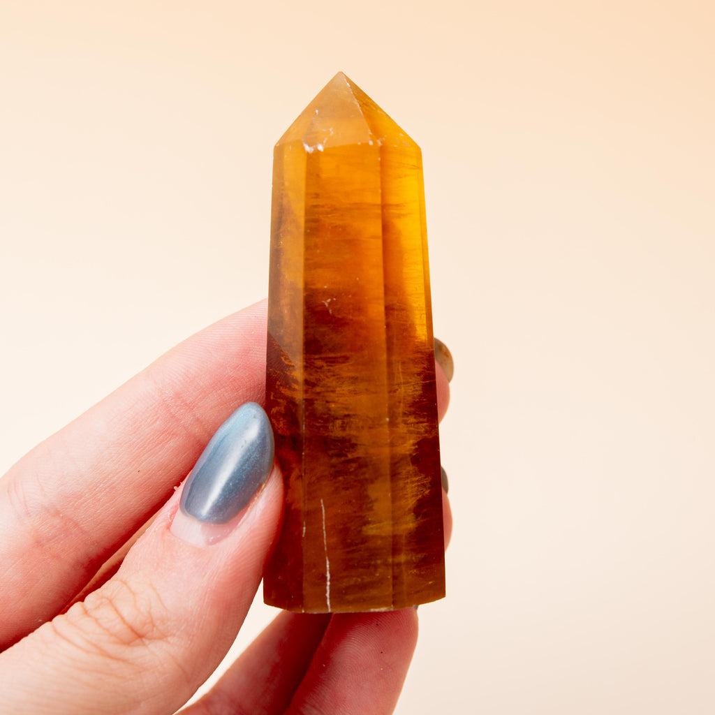 Yellow Fluorite Tower - 59g/7cm (G)
