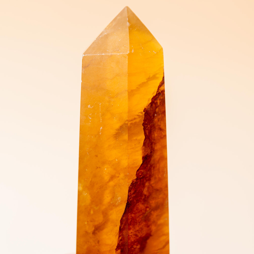 Yellow Fluorite Tower - 59g/7cm (G)
