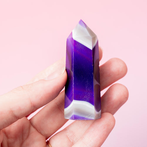Agate Tower (colored) - 6 cm 44 gr