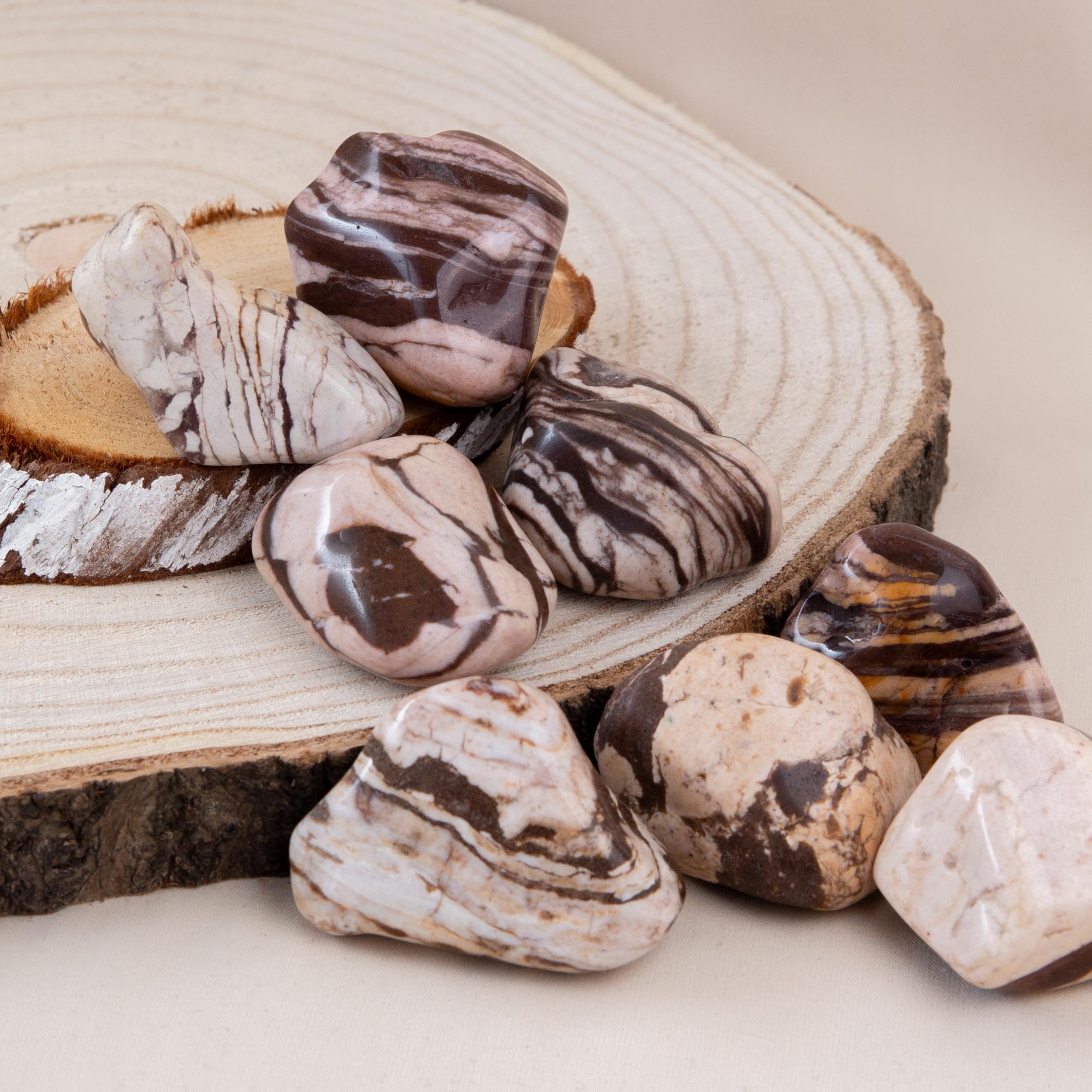 Tumble stone - Cappuccino Jasper 3-5cm