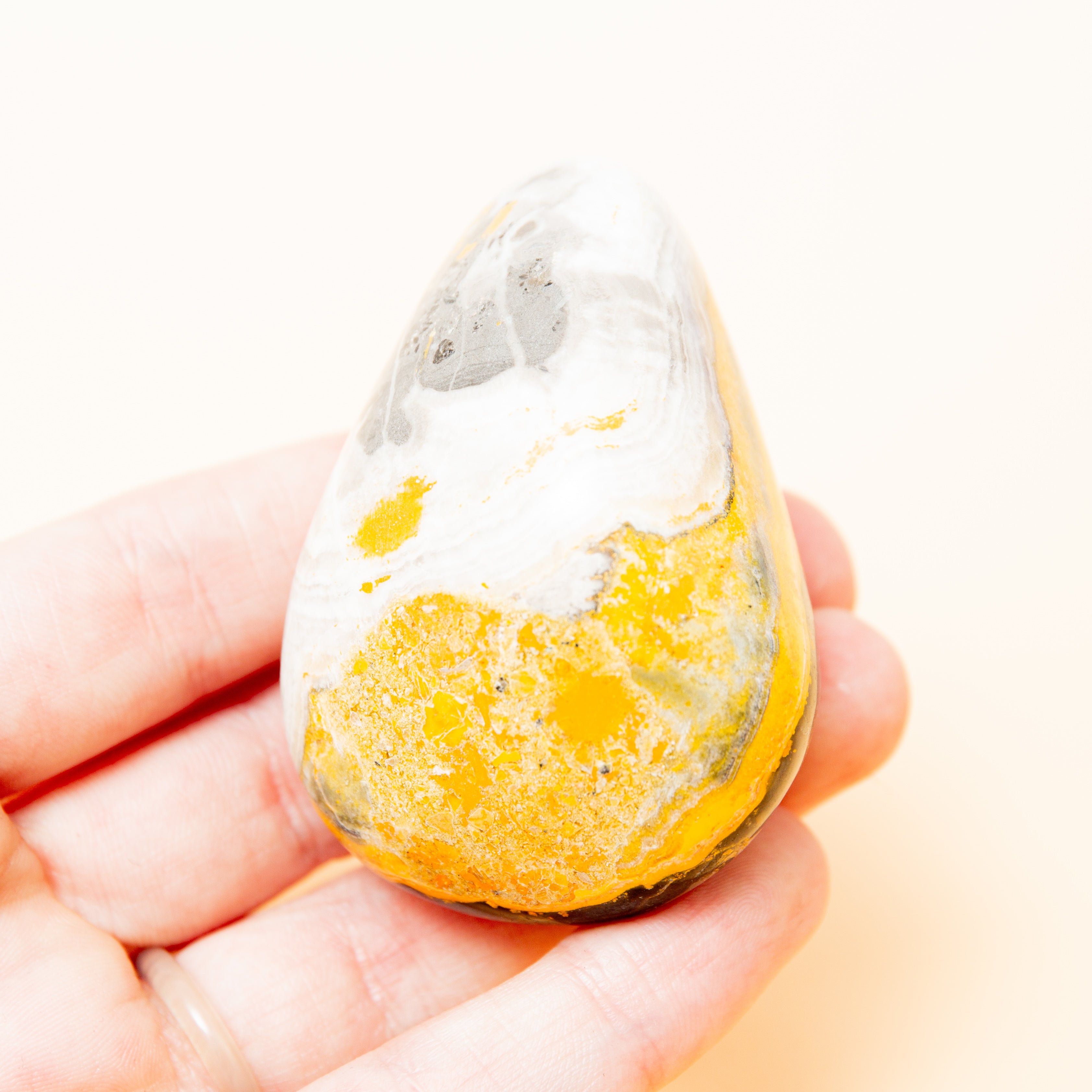 Bumblebee Jasper Tumble Stone - 96g/6cm (D)