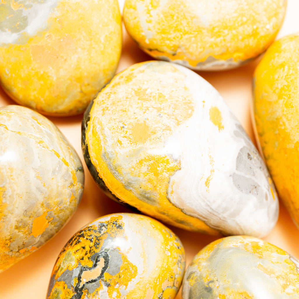 Bumblebee Jasper Tumble Stone - 75g/6cm (E)