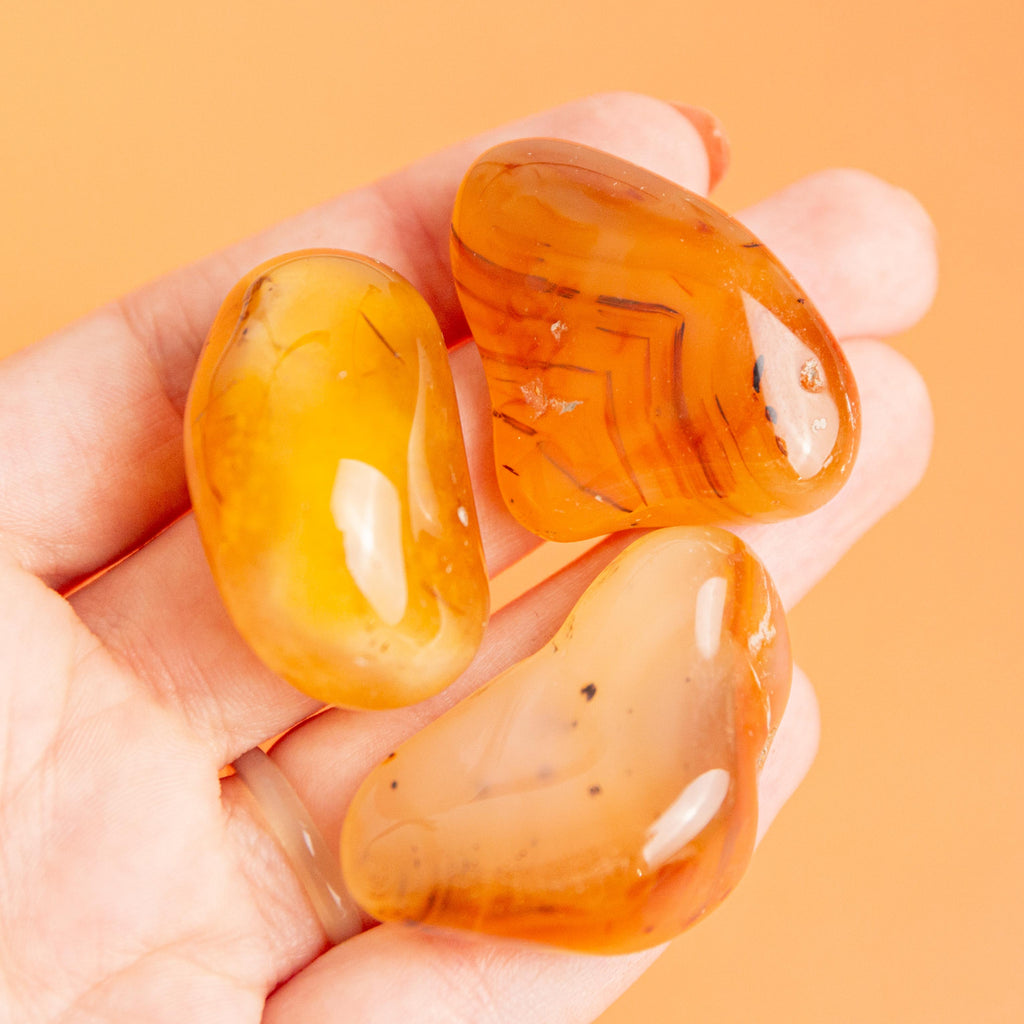 Natural Carnelian Tumble Stone - 3-4cm