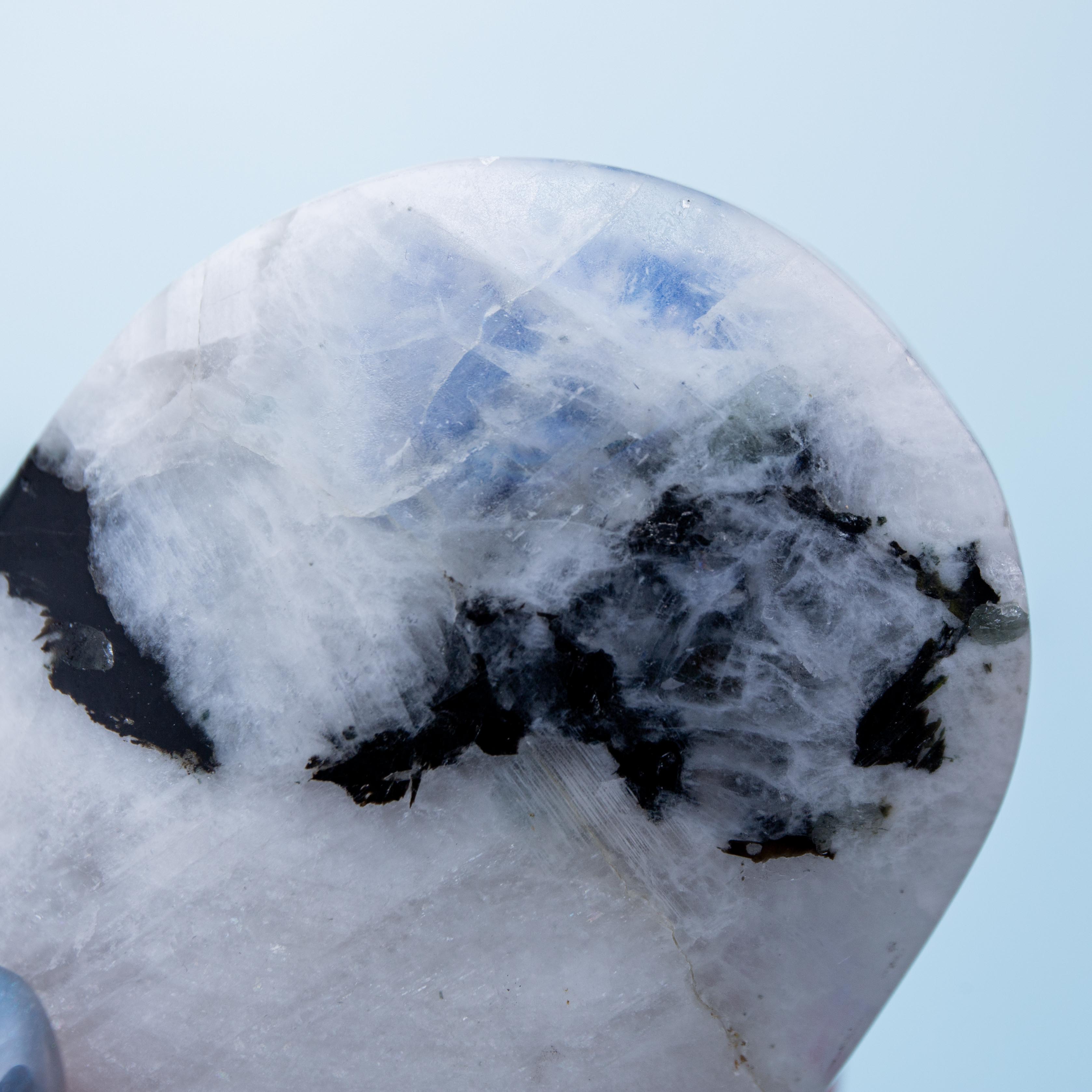White Moonstone Palm Stone - 47g/5cm (A)