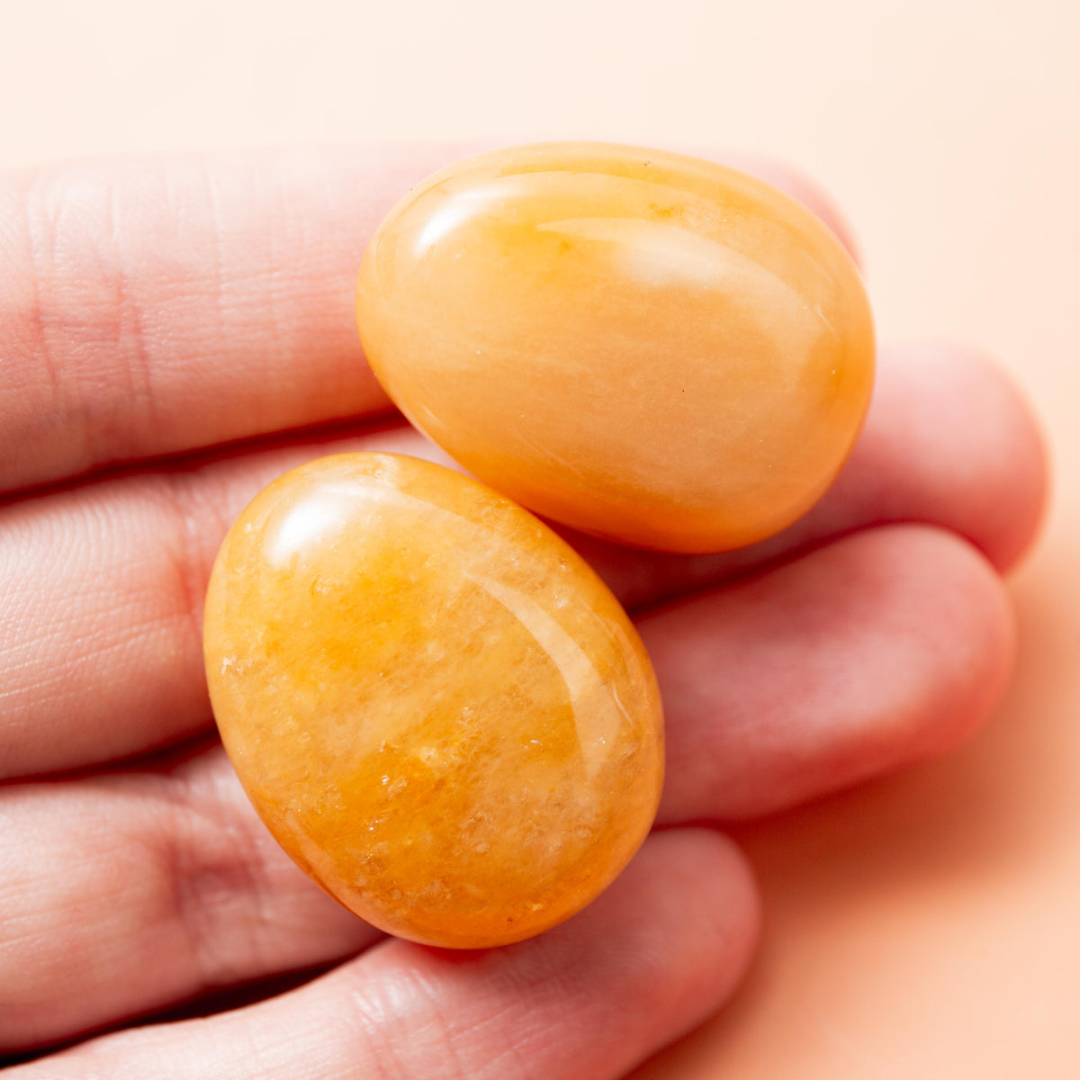 Orange Calcite Tumble Stone - 3 cm