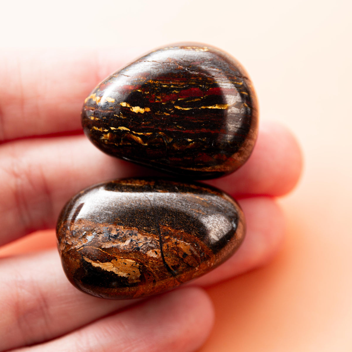 Tiger Iron Tumble Stone - 4 cm