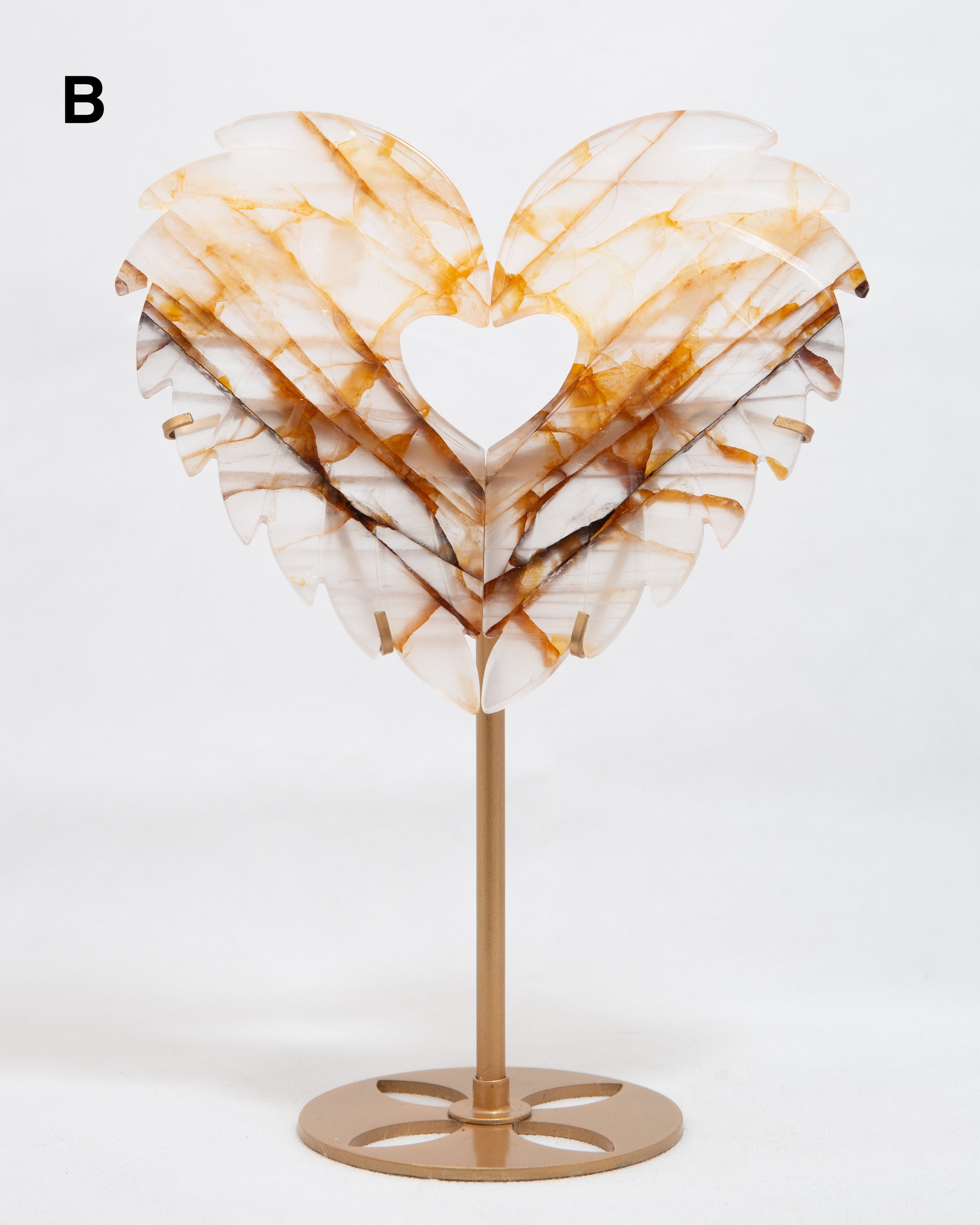 Golden Healer Angyalszárnyak Állványon (Hematoid Kvarc) B