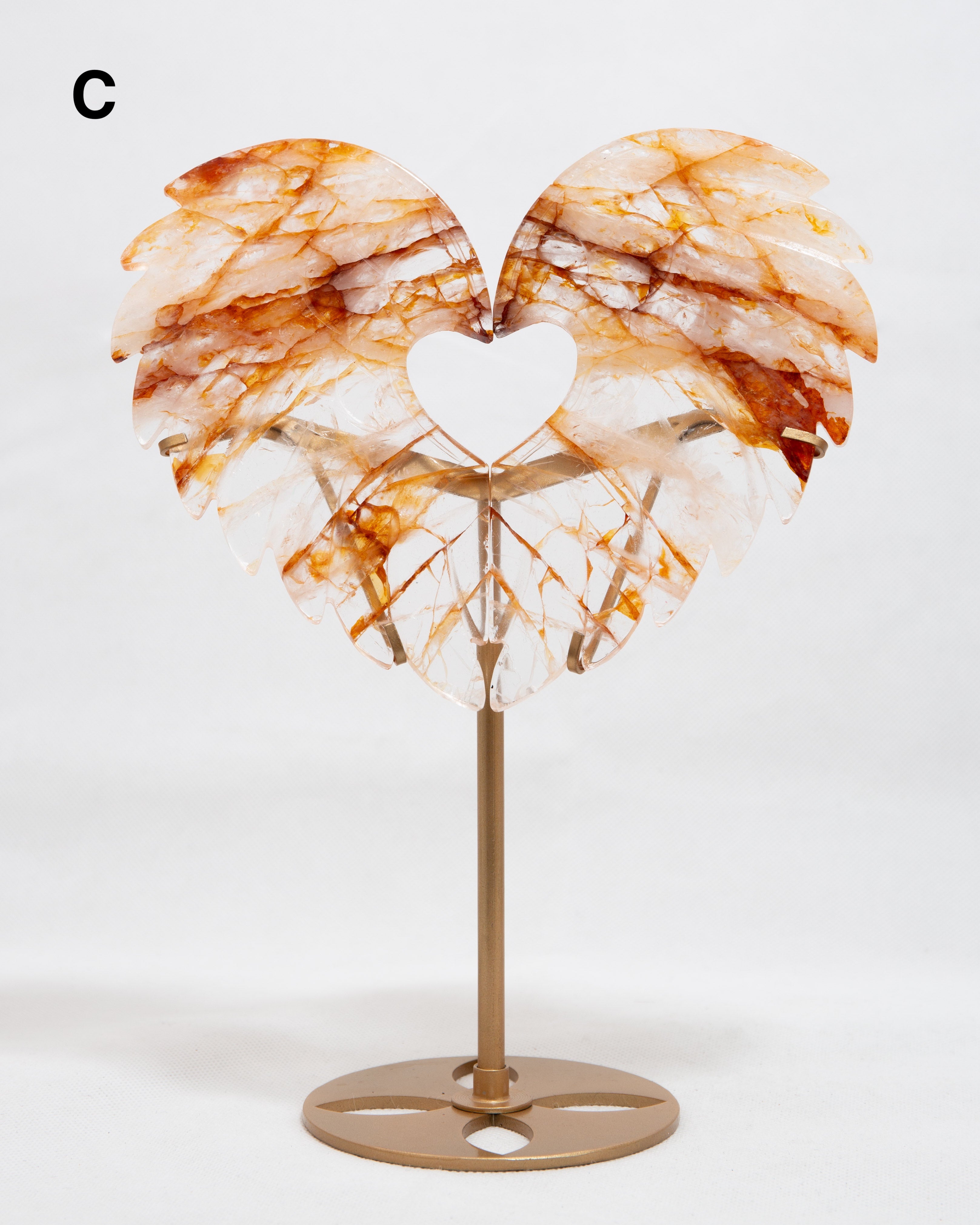 Golden Healer Angyalszárnyak Állványon (Hematoid Kvarc) C