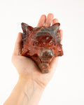 Jáspis Farkasfej Faragvány / Wolf Head Carving